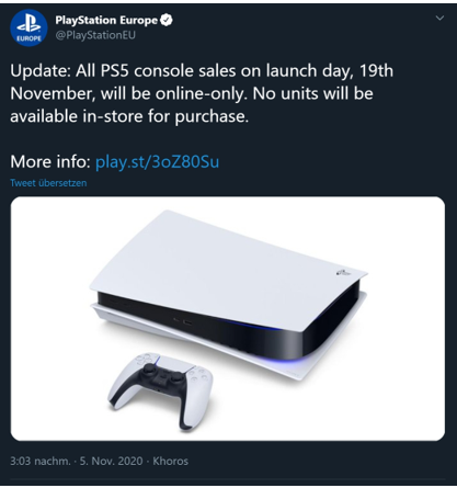 Sony PlayStation 5 to launch in November