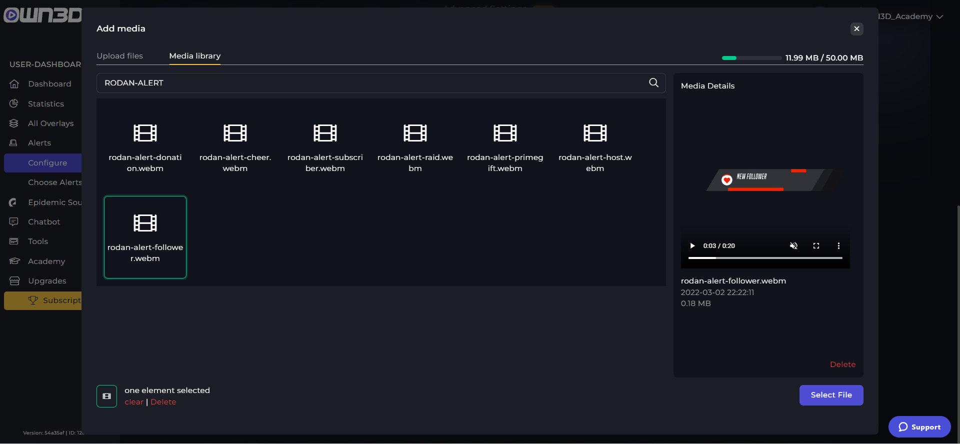 05.OWN3D-tv_OBS_ENG OWN3D Pro Alert Settings Follower Media Library choose.png