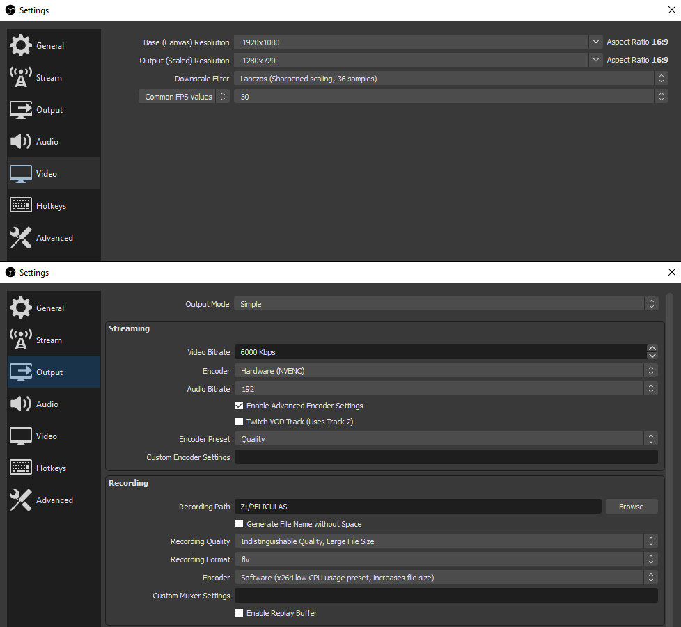 Obs discount nvidia settings