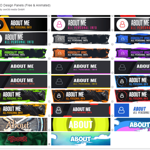 Free Twitch Panels For Streamers
